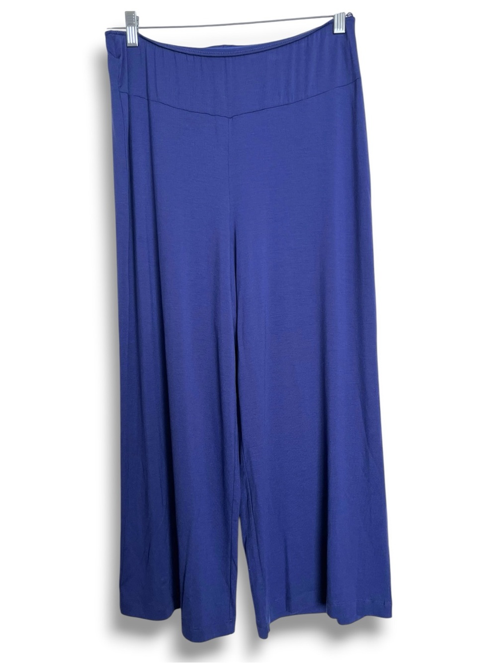 Gudrun Sjoden Pull On Wide Leg Tencel Comfy Lounge Blue Crop Pants size medium